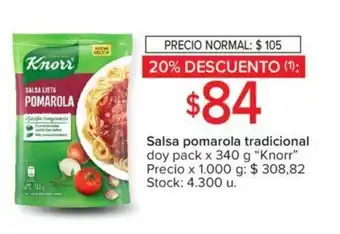 Carrefour KNORR salsa pomarola tradicionl oferta