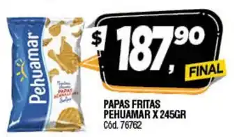Supermercados Yaguar Pehuamar Papas Fritas x 245gr oferta