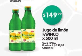Supermercados Buenos Días Favinco Jugo de Limón oferta