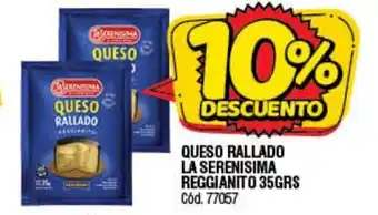 Supermercados Yaguar Queso Rallado La Serenisima Reggianito 35grs oferta