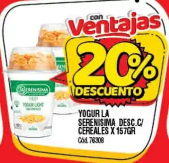 Supermercados Yaguar Yogur La Serenisima Desc C/Cereales x 157gr oferta