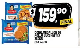 Supermercados Yaguar Cong.Medallon De Pollo Lucchetti x 280gr oferta