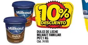 Supermercados Yaguar Dulce De Leche Milkaut Familiar POT 1kg oferta