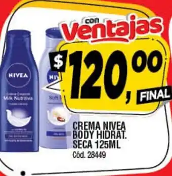 Supermercados Yaguar Crema Nivea Body Hidrat Seca 125ml oferta
