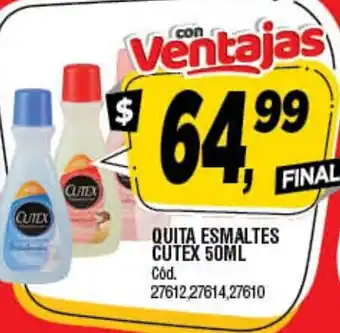 Supermercados Yaguar Quita Esmaltes Cutex 50ml oferta