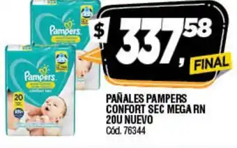 Supermercados Yaguar Pampers Pañales Confort Sec Mega Rn 20u Nuevo oferta