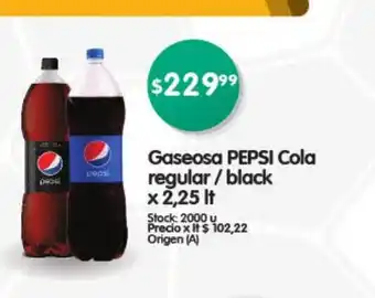 Supermercados Buenos Días Pepsi Gaseosa Cola Regular/Black oferta