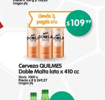 Supermercados Buenos Días Cerveza Quilmes Doble Malta Lata oferta
