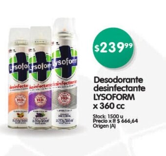 Supermercados Buenos Días Lysoform Desodorante Desinfectante oferta