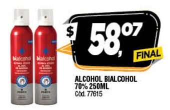 Supermercados Yaguar Alcohol Bialcohol 70% 250ml oferta