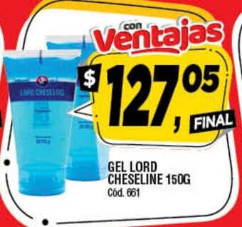 Supermercados Yaguar Gel Lord Cheseline 150g oferta