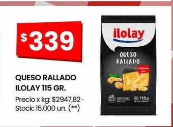 Changomas Queso rallado ilolay oferta