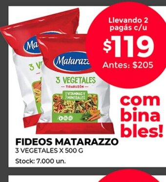 Supermercados Tadicor Fideos Matarazzo oferta