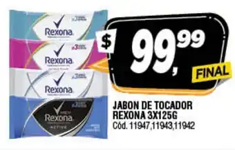 Supermercados Yaguar Rexona Jabon De Tocador 3x125g oferta