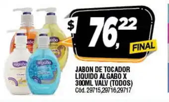 Supermercados Yaguar Jabon De Tocador Liquido Algabo x 300ml oferta