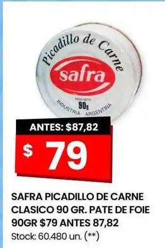 Changomas Safra picadillo de carne clasico 90gr pate de foie oferta
