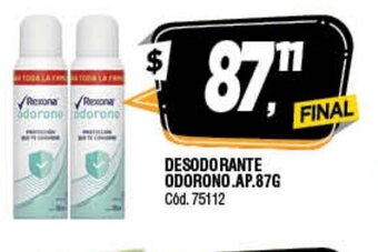 Supermercados Yaguar Desodorante Odorono AP 87g oferta