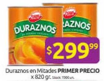 Cordiez Duraznos en mitades primer precio oferta