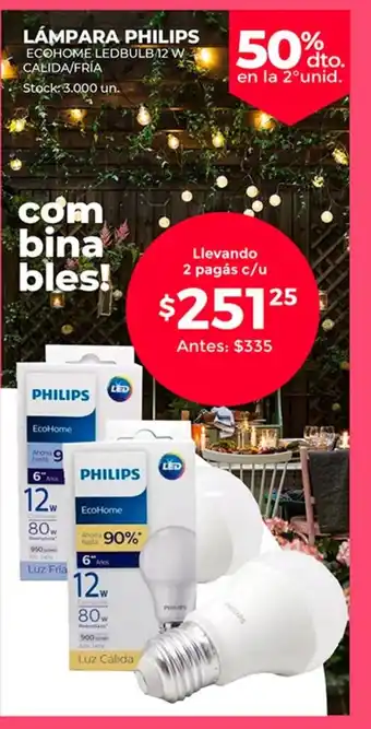 Supermercados Tadicor Philips Lámpara oferta