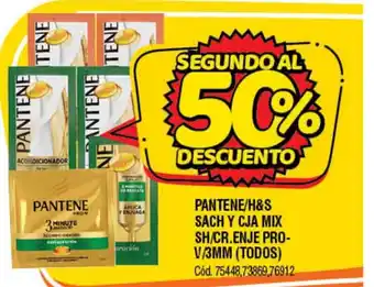 Supermercados Yaguar Pantene/H&S Sach Y Cja Mix Sh/Cr Mix Sh/CR Enje Prov/3mm oferta