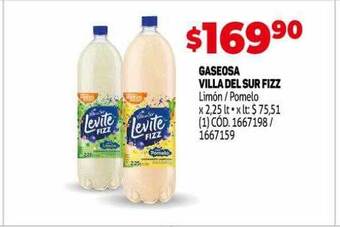 Makro Gaseosa villa del sur fizz oferta