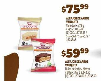 Makro Alfajor de arroz vauquita oferta