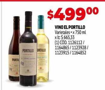 Makro Vino el portillo oferta