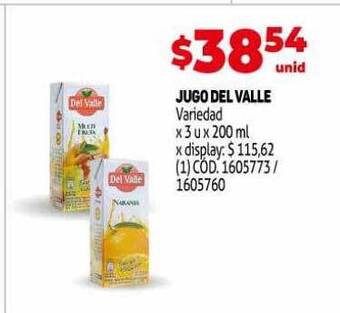 Makro Jugo del valle oferta
