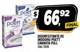 Supermercados Yaguar Poett Desinfectante De Inodoro Canasta Full oferta