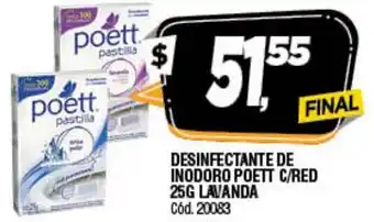 Supermercados Yaguar Poett Desinfectante De Inodoro C/Red 25g Lavanda oferta