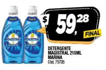 Supermercados Yaguar Magistal Detergente 215ml Marina oferta