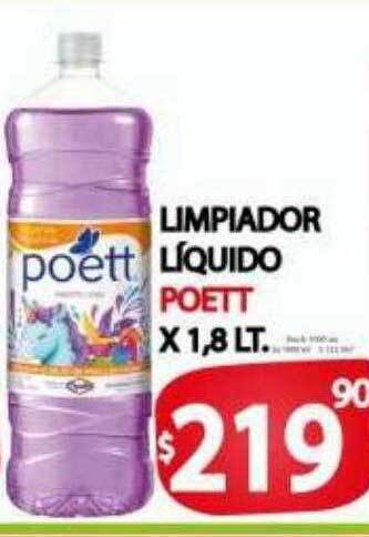 Supermercados Caracol Limpiador líquido poett oferta