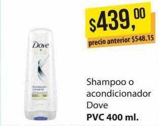 Supermercados Damesco Shampoo o acondicionador dove oferta