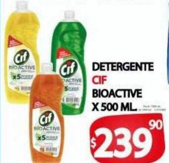 Supermercados Caracol Detergente cif bioactive oferta