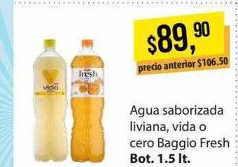 Supermercados Damesco Agua saborizada liviana vida o cero baggio fresh oferta