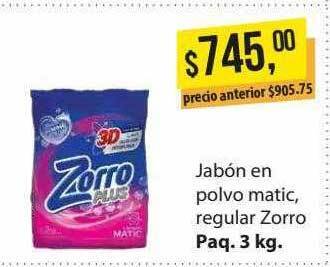 Supermercados Damesco Jabón en polvo matic regular zorro oferta