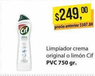 Limpiador crema original o limón cif