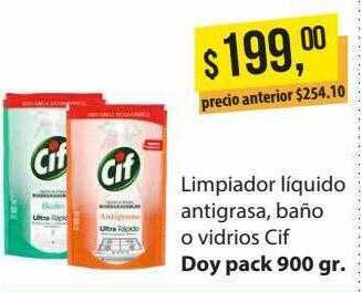 Supermercados Damesco Limpiador líquido antigrasa baño o vidrios cif oferta