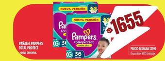 Supermercados Vea Pañales pampers total protect oferta
