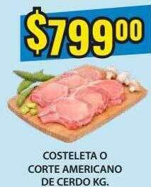 Supermercados Damesco Costeleta o corte americano de cerdo oferta