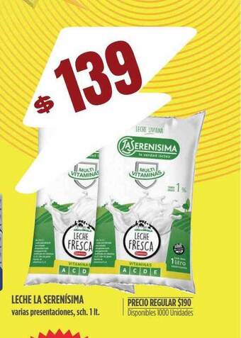 Supermercados Vea Leche la serenísima oferta