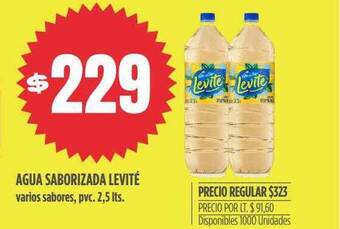 Supermercados Vea Agua saborizada levité oferta