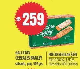 Supermercados Vea Galletas cereales bagley oferta