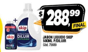 Supermercados Yaguar Skip Jabon Liquido 500ml P/Diluir oferta