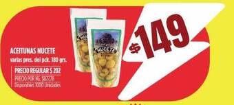 Supermercados Vea Aceitunas nucete oferta