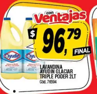 Supermercados Yaguar Ayudin LAvandina Glaciar Triple Poder 2lt oferta