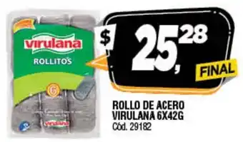 Supermercados Yaguar Virulana Rollo De Acero 6x42g oferta