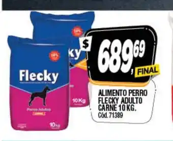 Supermercados Yaguar Flecky Alimento Perro Adulto Carne 10kg oferta