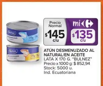 Carrefour Market Atún Desmenuzado Al Natural/En Aceite oferta