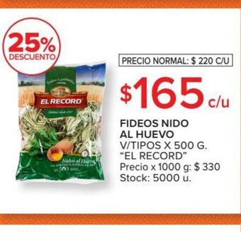 Carrefour Market Fideos Nido Al Huevo oferta